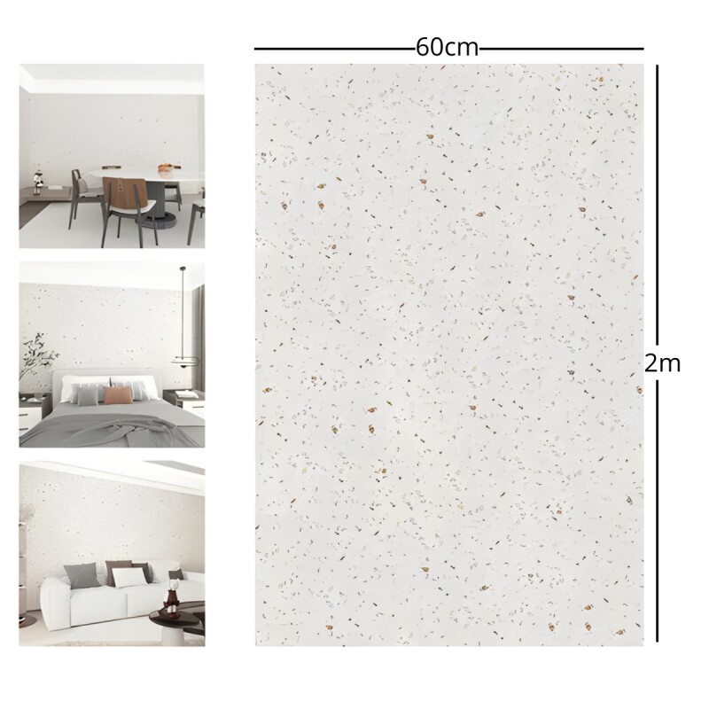 Vinilo Decoración Mesada Pared 60 Cm X 2m MARMOL BLANCO