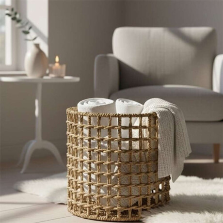Cesto Circular Seagrass Natural D22Xh22Cm