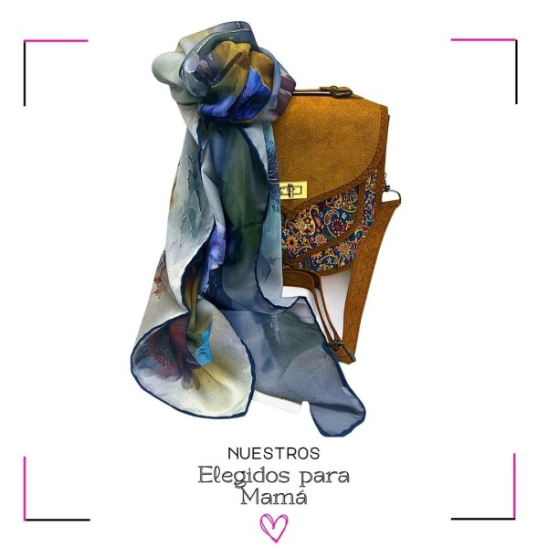 CARTERA + PAÑUELO Azul