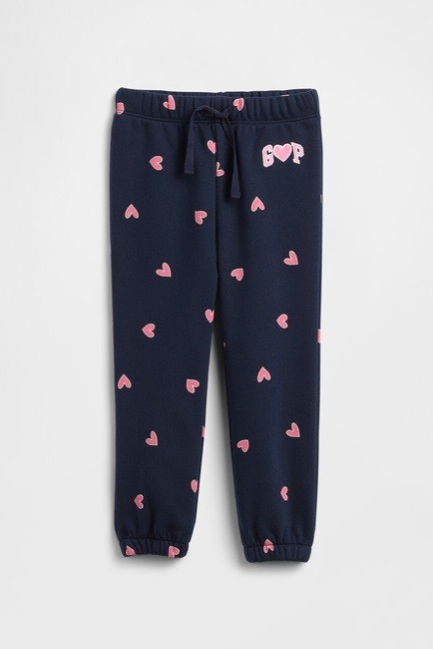 Pantalón Deportivo Logo Gap Toddler Niña Navy Hearts