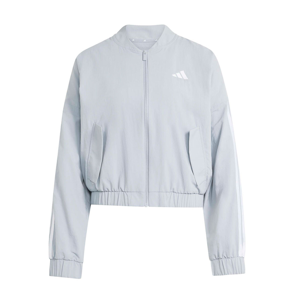 Campera de Mujer Adidas W 3S Wv Bomber - Gris - Blanco 