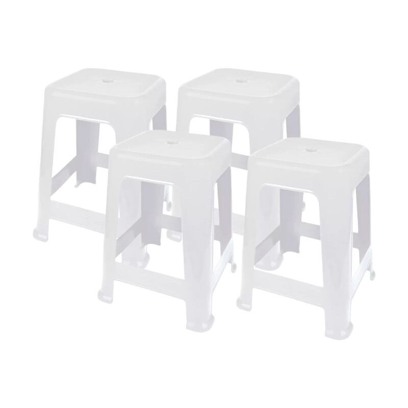 Set x4 Banquetas Bela Vista BLANCO
