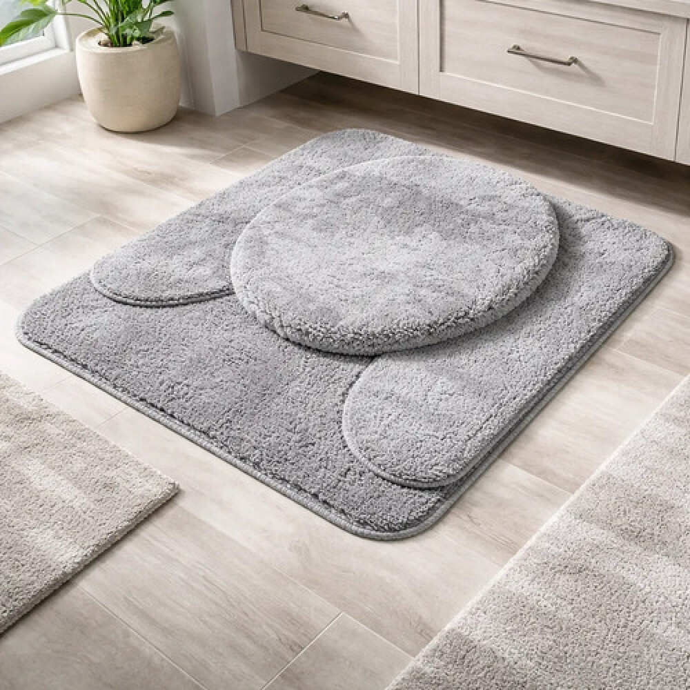 Set alfombras microfibra para baño 3 piezas Set alfombras microfibra para baño 3 piezas