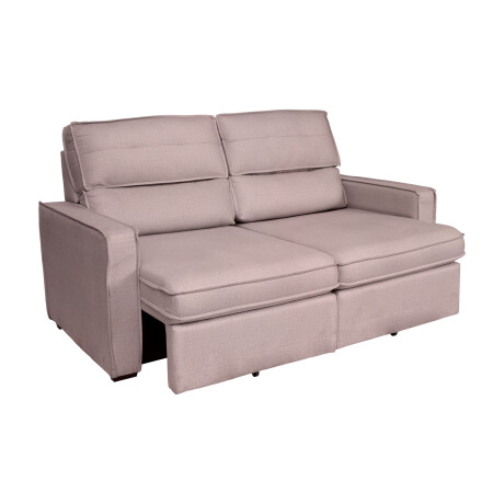 SOFA RETRACTIL 2 CUERPOS TELA MARRON AMBAR CHOC.