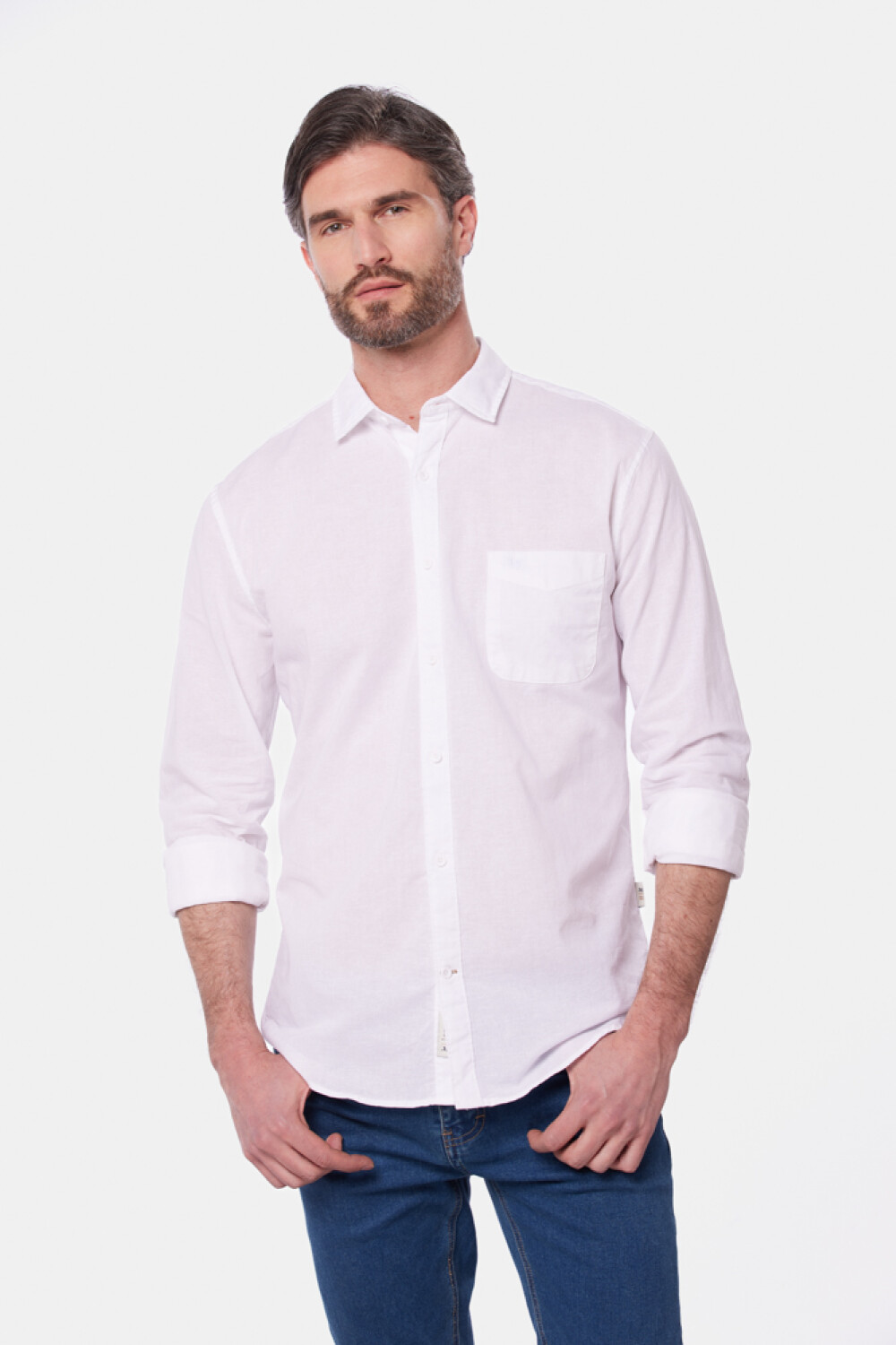 CAMISA DE LINO Blanco