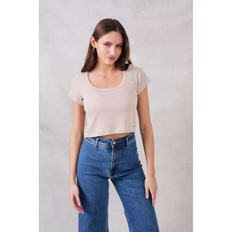 Top Lurex Con Manga Crudo