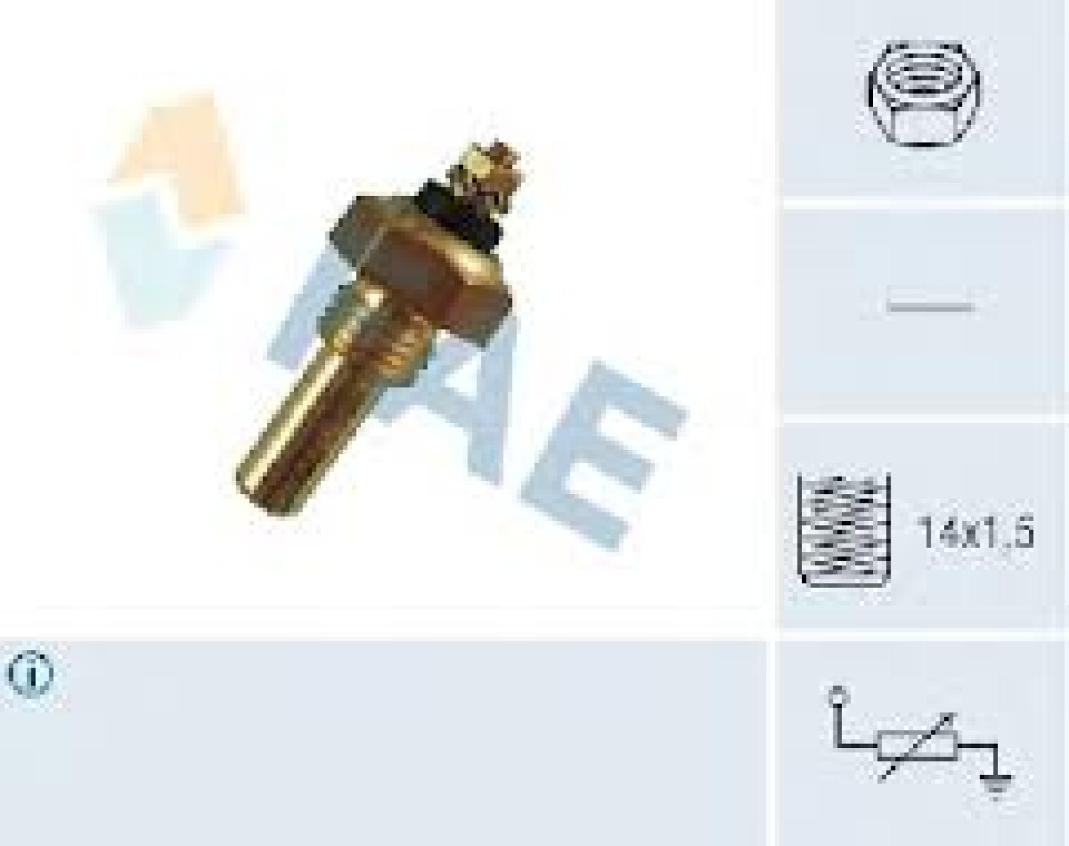 BULBO INTERRUPTOR SCANIA TEMPERATURA VDO 14MM 1 FICHA 0309065 FAE 