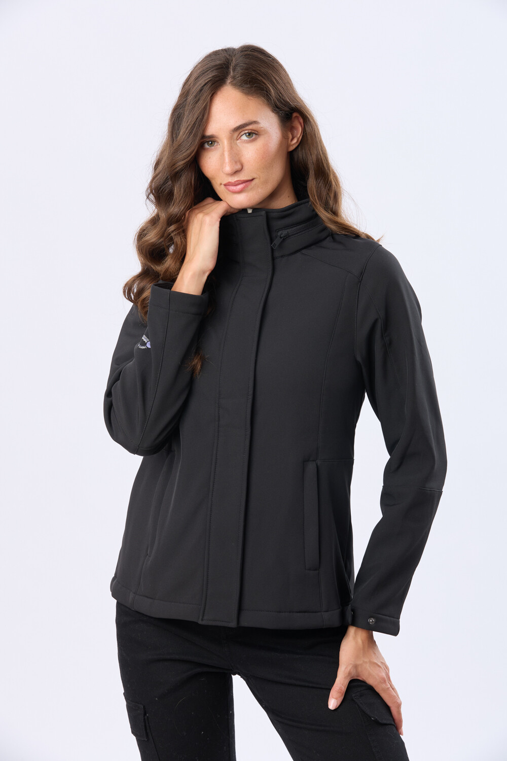 CAMPERA DE NEOPRENO CON CAPUCHA Negro