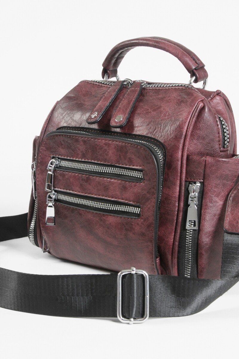 Mochila bandolera con bolsillo bordo