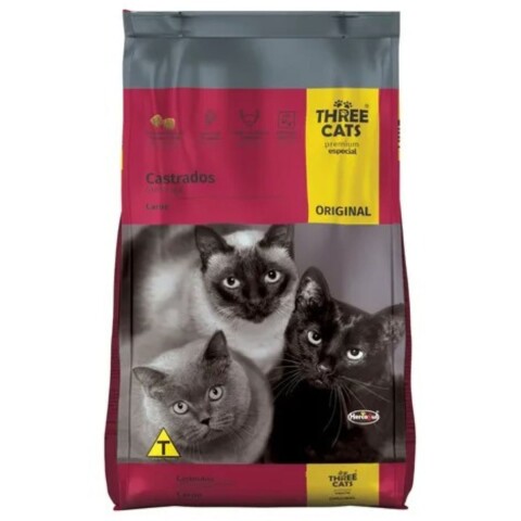 THREE CATS CASTRADOS 10 KILOS