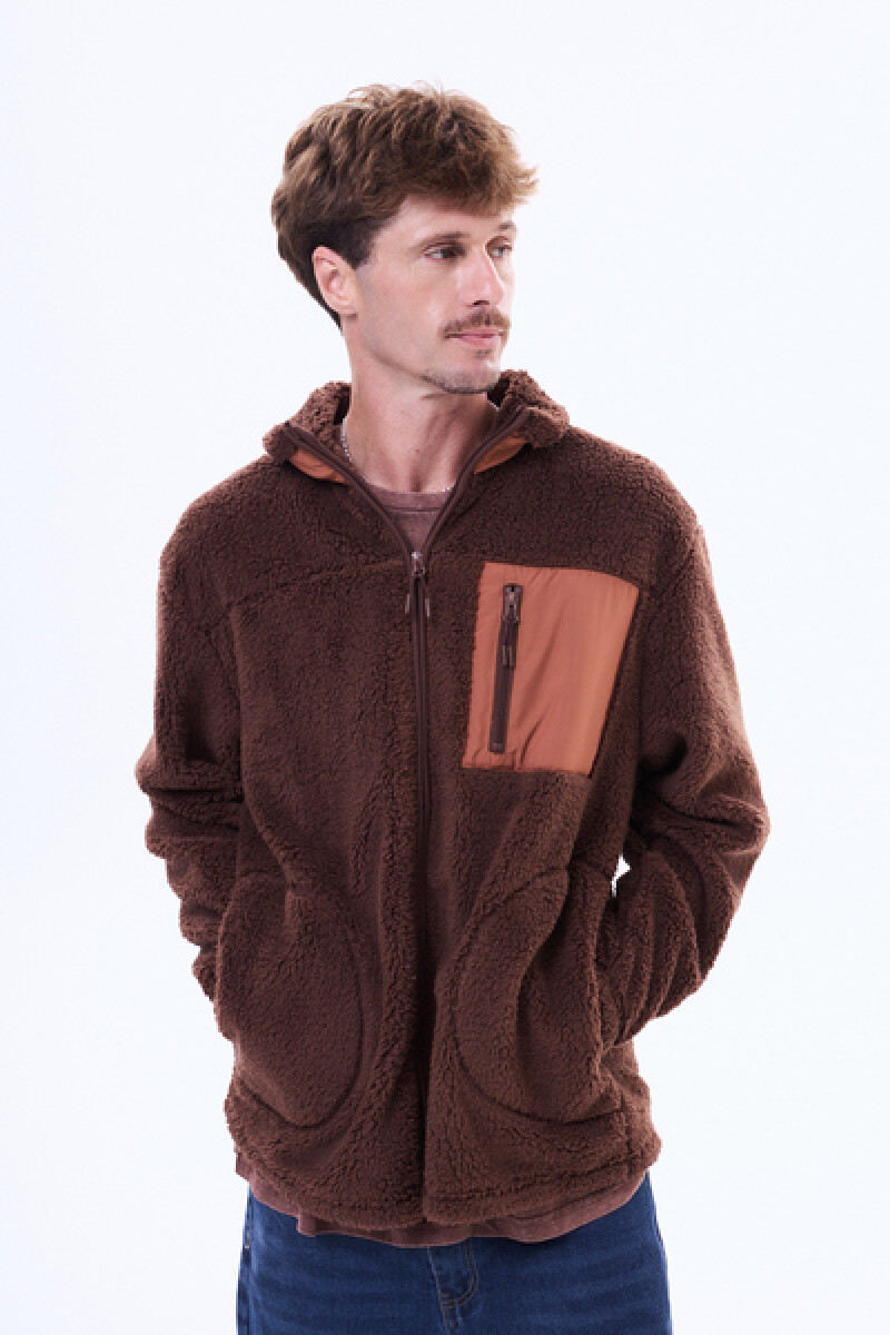 Campera de sherpa Recife - Marrón 