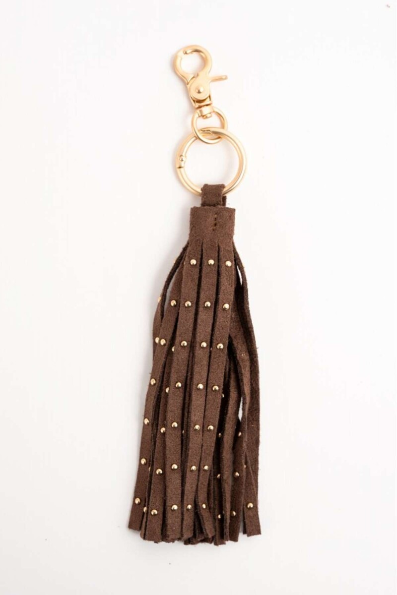 Charm Flecos Y Tachas Gamuza Vegana - Chocolate 