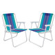 Set X 2 Sillas Altas Aluminio Clásica A Rayas VIOLETA