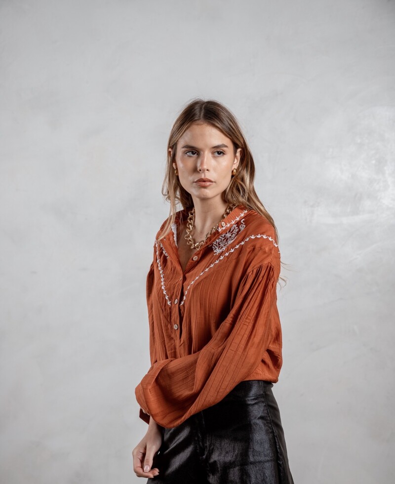 Camisa Alex terracota