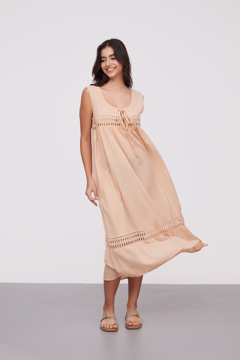 Vestido Delianes Beige