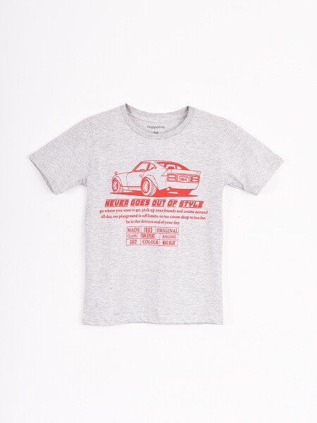 REMERA FORMULA GRIS MELANGE M