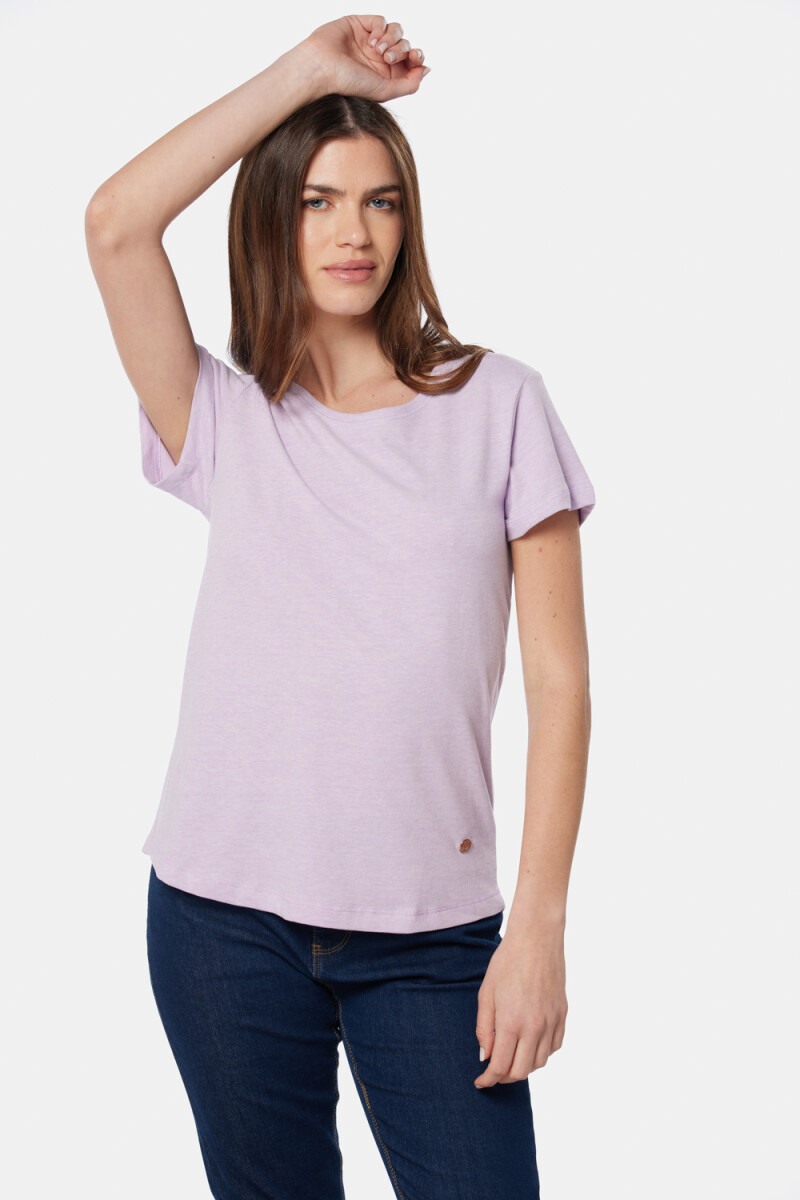 REMERA BÁSICA DE ALGODÓN - Lila 