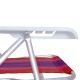 Set x2 Silla reclinable 4 posiciones aluminio ROJO