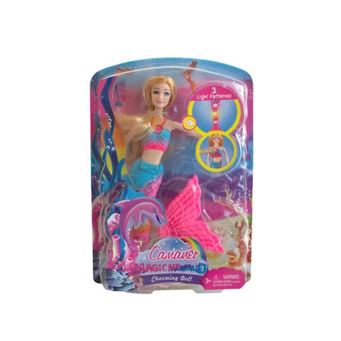 Muñeca Sirena c/luz y música blíster 33*26.6*6cm Muñeca Sirena C/luz Y Música Blíster 33*26.6*6cm