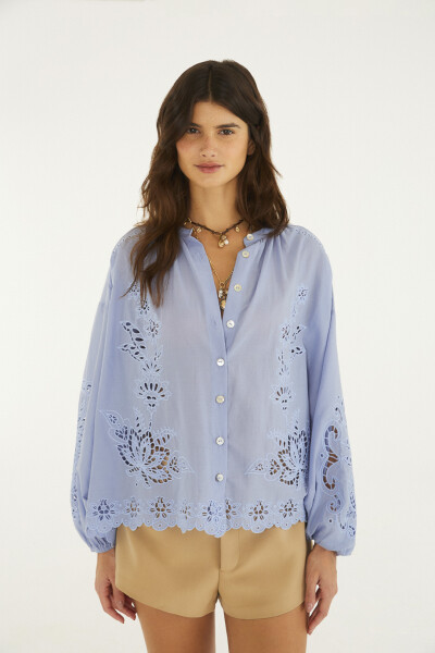 BLUSA Celeste