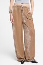 PANTALÓN RELAXED FIT EN VELVET Beige