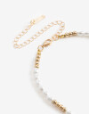 Collares Cortos Perlas Collar Corto Perlas Y Metal - Dorado