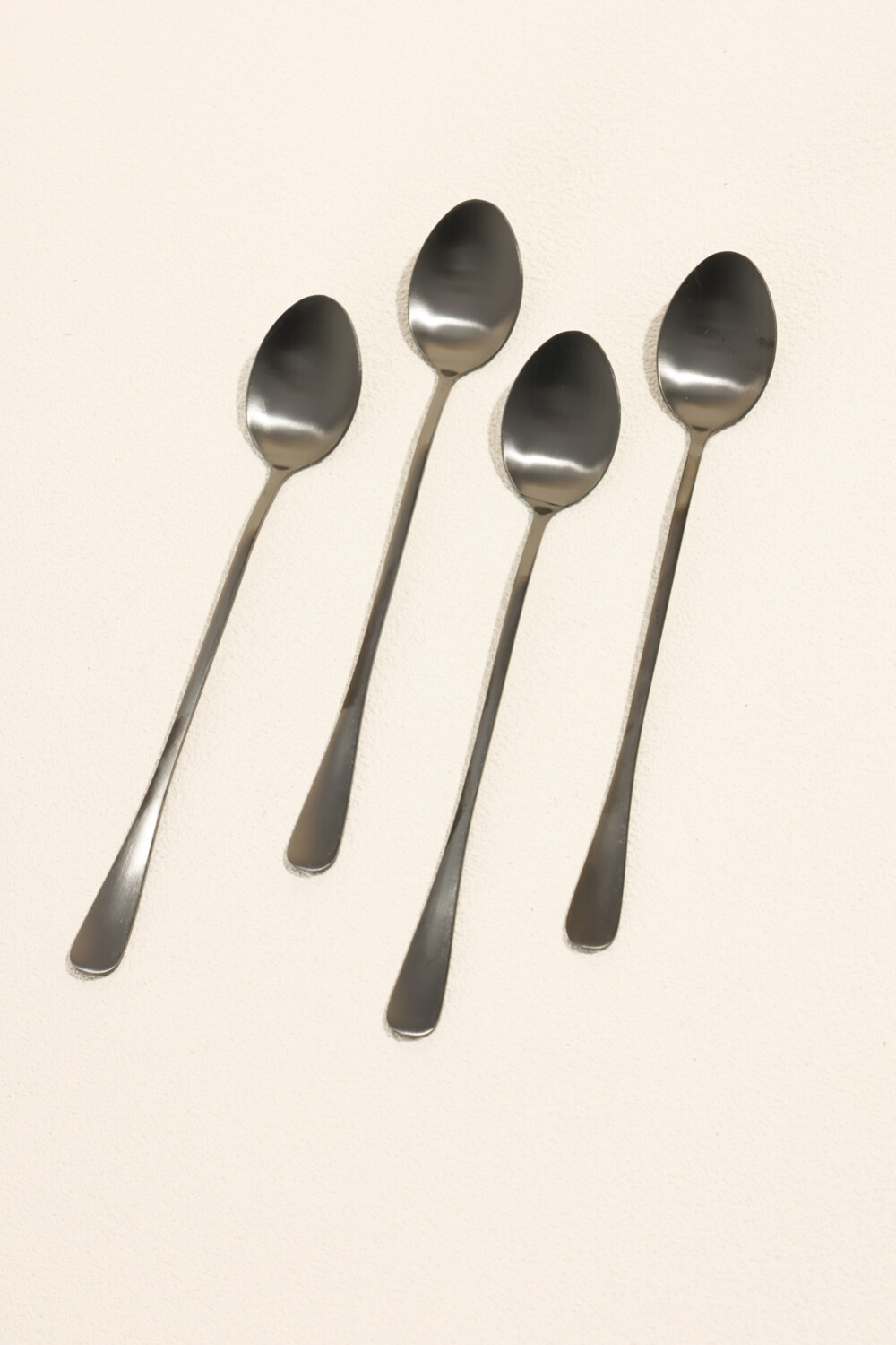 Cuchara Mango Largo Olivo Set 4 Un. Negro Color Unico