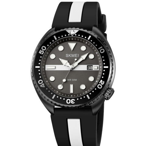 Reloj Skmei 2007WT Analógico Deportivo Hombre Negro con Blanco Blanco
