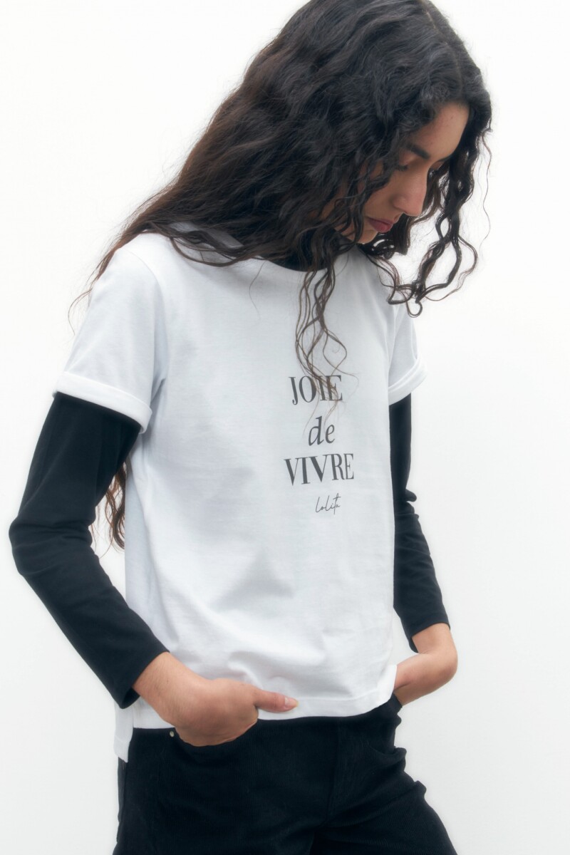 Remera estampada joie de vivre blanco