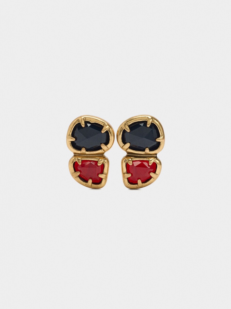 Pendientes De Clip Ovalados - multicolor 