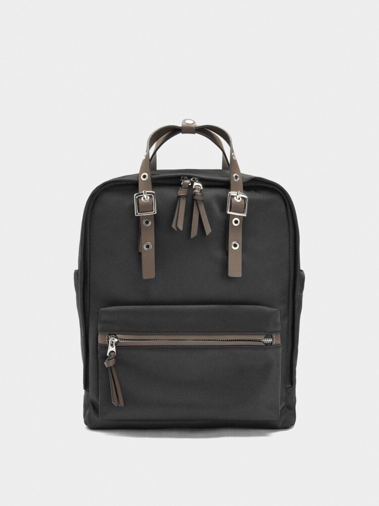 Mochila Para Portátil Hasta 14" De Nylon negro