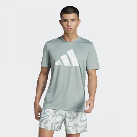 Remera Adidas Run It Verde