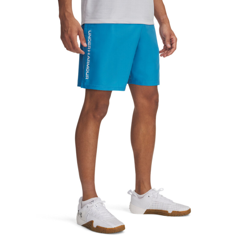 UA Tech Woven Wordmark Short-BLU BLU-452