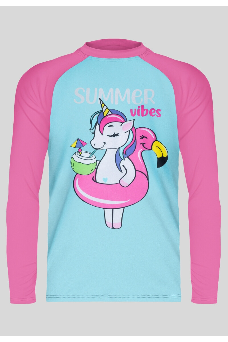 REMERA FILTRO UV50+ ROSADO