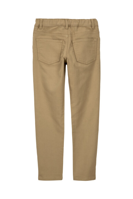 Pantalón denim tipo punto, khaki Sin color