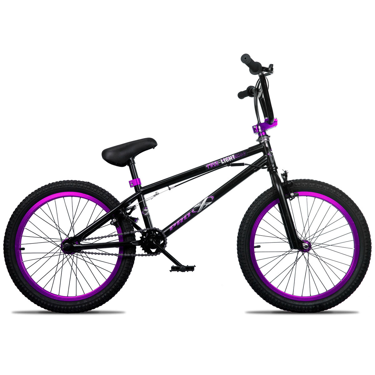 Bicicleta Freestyle Bmx Rodado 20 Rotor Giro 360° - Negro-Violeta 