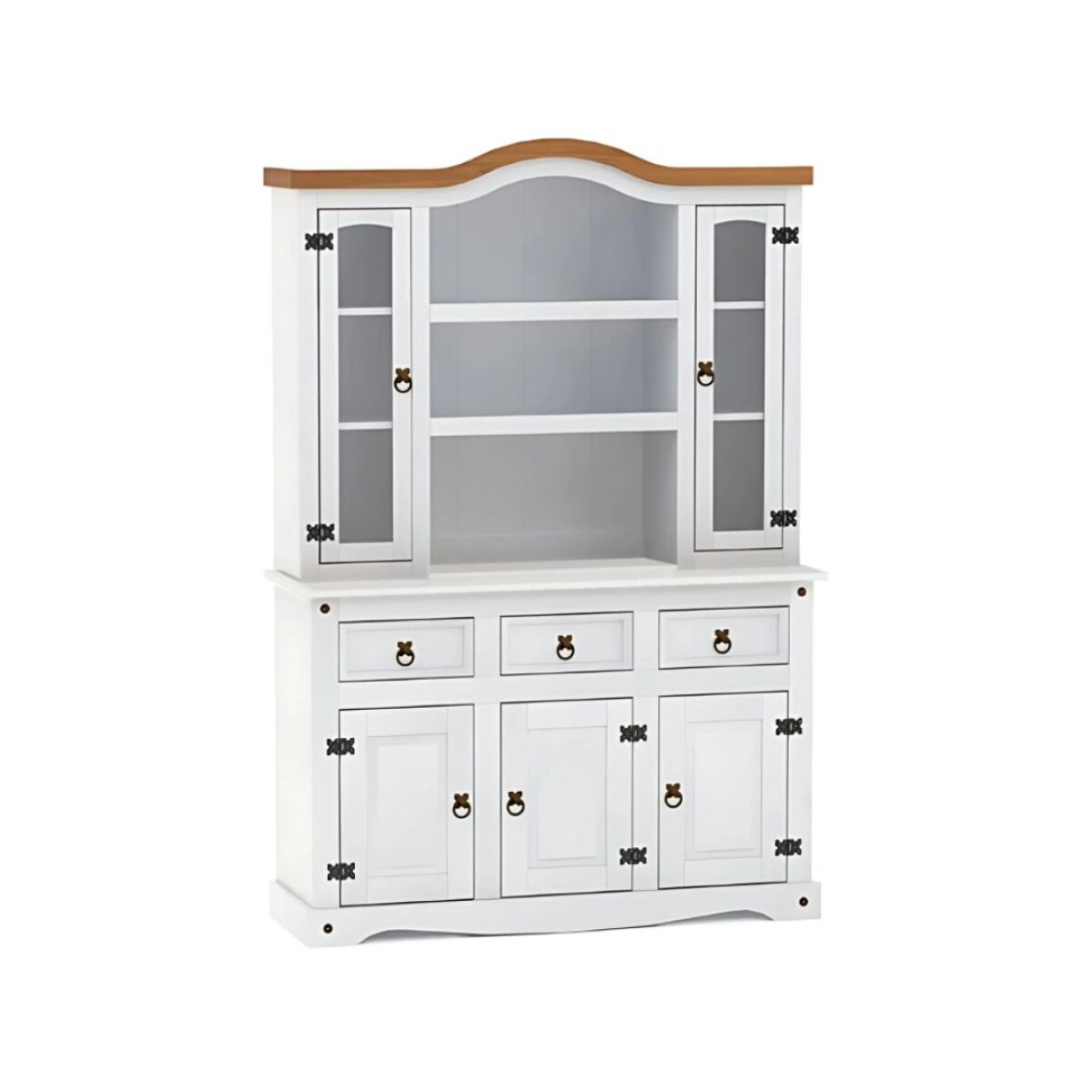 Cristalero Blanco 5 puertas 3 cajones Mex048 