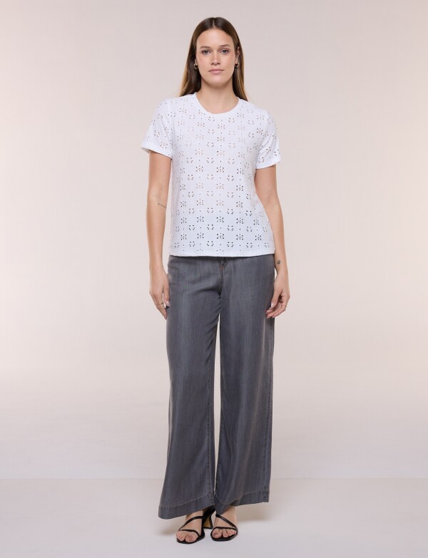 Remera Broderie BLANCO