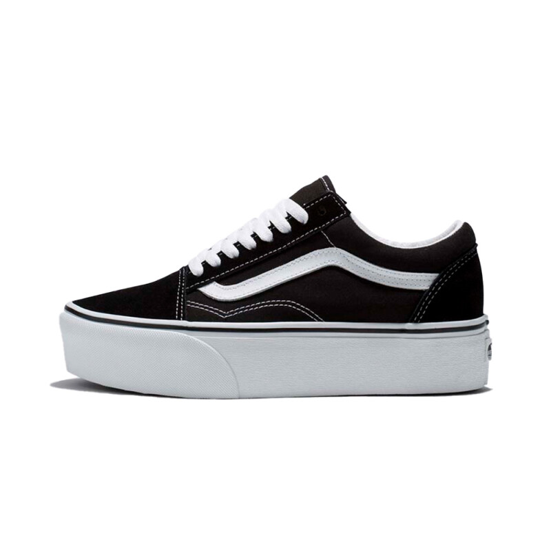 Old Skool Stackform - Mujer Suede/canvas Black/true White
