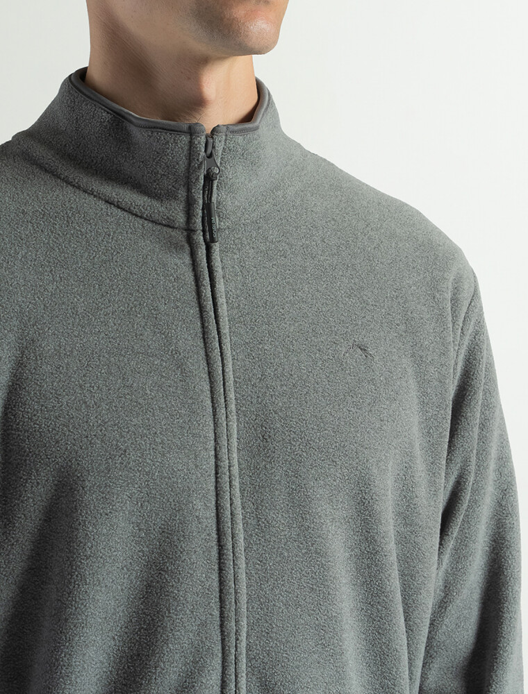 Campera Polar Alaska FW24 Negro Melange