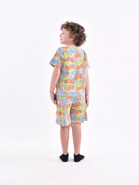 PIJAMA SKATE REMERA + SHORT ESTAMPADO 1