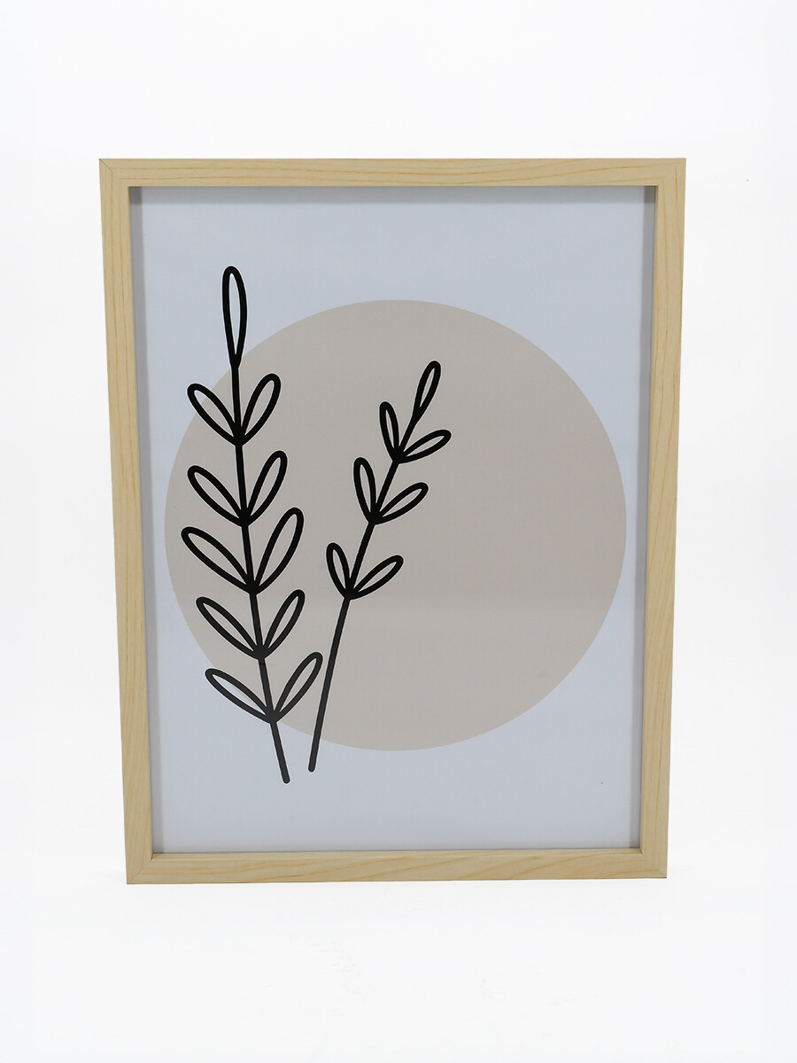 CUADRO FLORES - BEIGE 