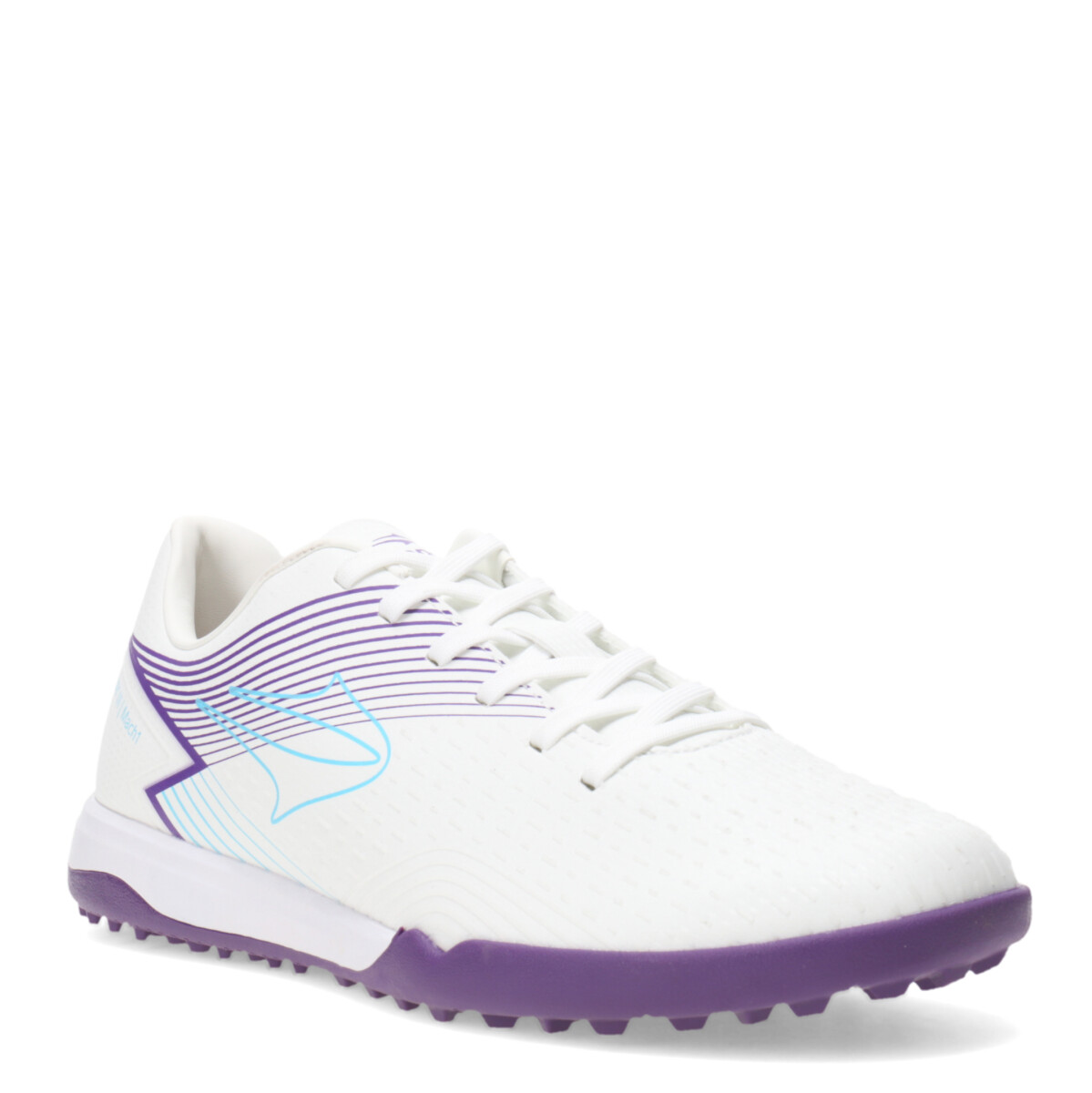 Championes de Hombre Topper Fútbol 5 Stingray III Mach TF Topper - Blanco - Violeta - Celeste 