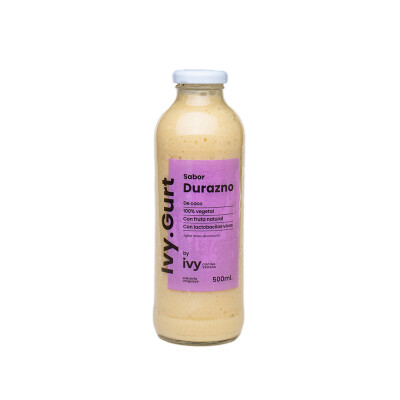 Yogurt De Durazno Vegano Ivy 500ml Yogurt Ivy Durazno 500ml