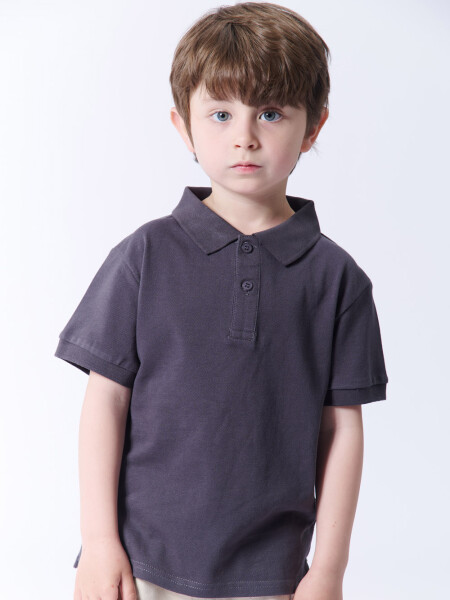 Remera polo piqué Gris