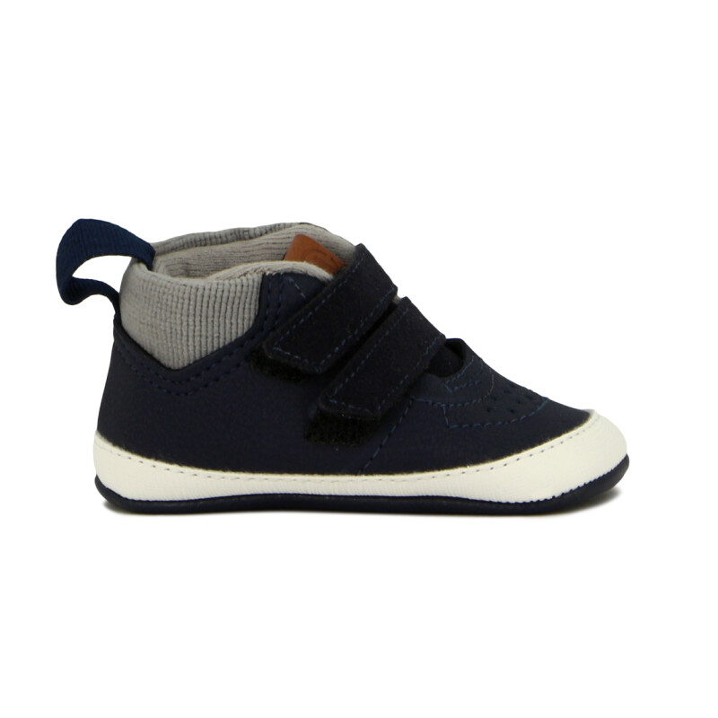 Molekinho Bota Casual C/velcro Marino-gris