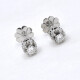 Caravanas En Oro 18K Blanco Y Brillantes Caravanas En Oro 18K Blanco Y Brillantes