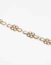 Pulseras Flexibles Metal Pulsera Flexible Metal Flores - Dorado