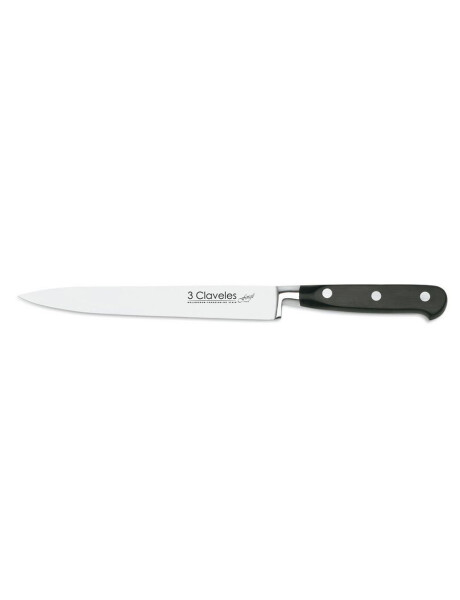 CUCHILLO FILETEADOR 19CM C/ PVC MANGO NEGRO FORGE 3CLAVELES CUCHILLO FILETEADOR 19CM C/ PVC MANGO NEGRO FORGE 3CLAVELES