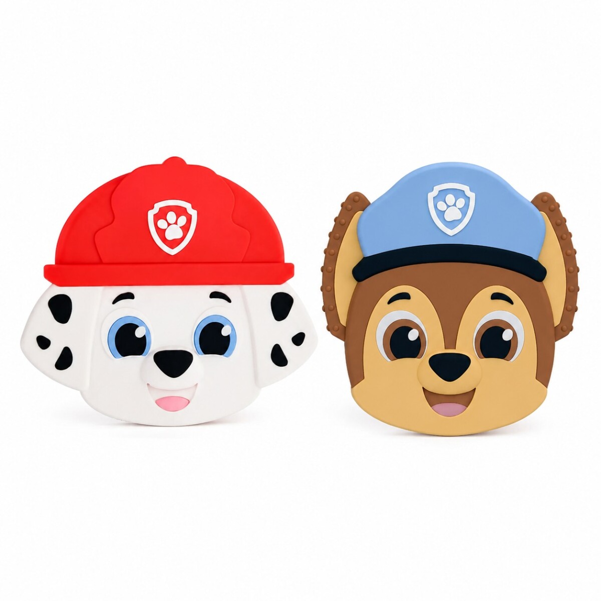 pack x2 mordillos silicona paw patrol - marshall y chase 